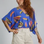 Blusa Cropped Estampada Bananas